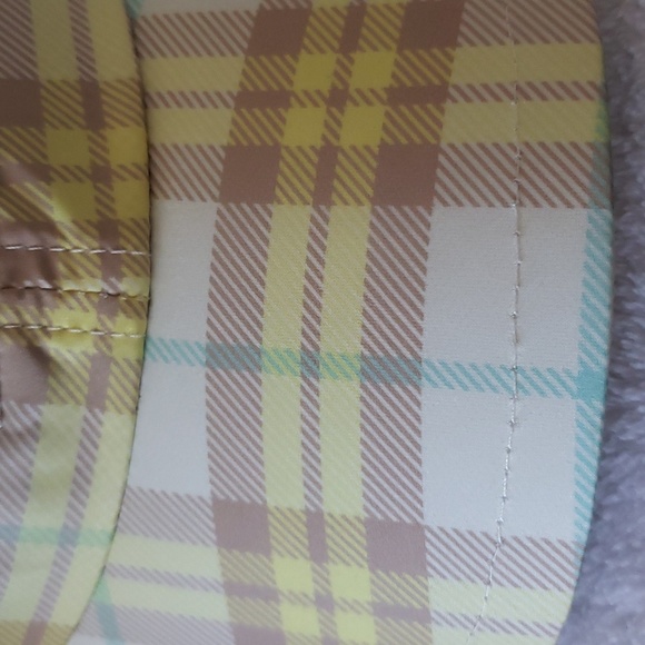 rag & bone | NWT Addison Sporty Yellow Cream Plaid Baseball Cap SZ OS - Picture 3 of 10